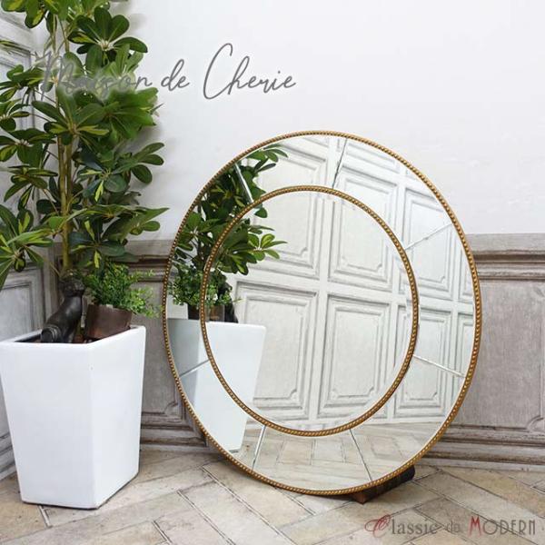 ミラーメゾン・ド・シェリー 壁掛け アンティーク ウォールミラー 鏡 HNM-006