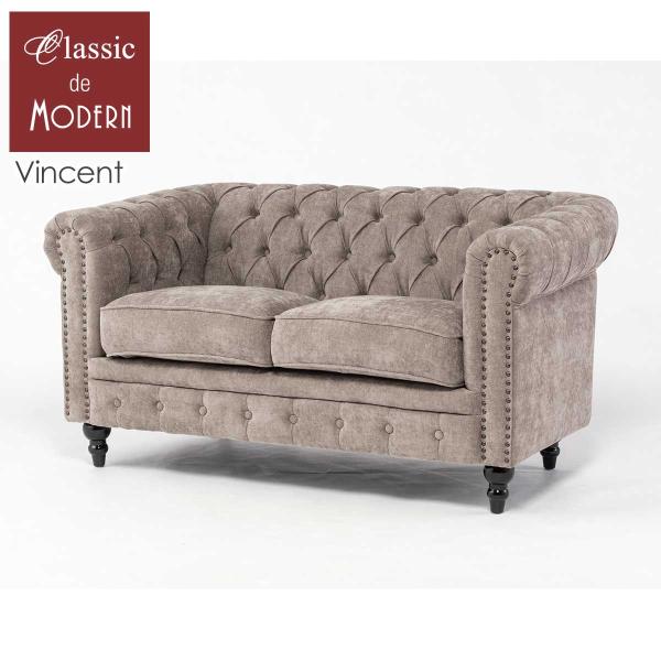 チェスターフィールド ソファ 2人掛け ソファー 二人用 椅子 ヴィンセント ヴィンテージ レトロ ...