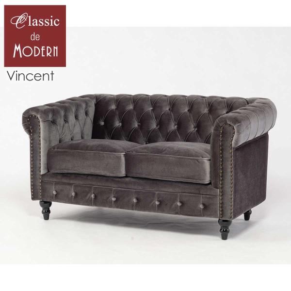 チェスターフィールド ソファ 2人掛け ソファー 二人 椅子 ヴィンセント ヴィンテージ レトロ 英...