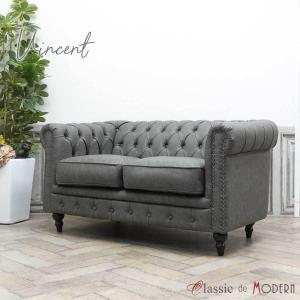 チェスターフィールドソファ 2人掛け 2P 二人 アンティークソファー