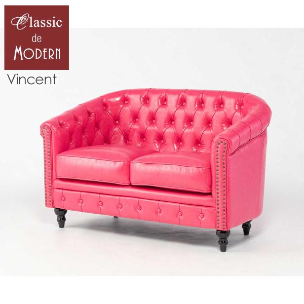 ダブルソファ ヴィンセント 椅子 二人掛け アームソファ スリム 英国 イングランド アンティーク ...