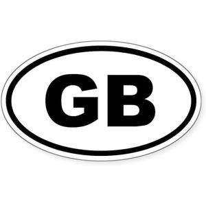 ローバーミニ　リア　ブーツバッジ　GB（白）　オーバル　タイプ2　　kenz