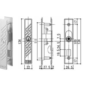 YKK AP 引戸用汎用召合せ錠(5K-18141) : ノース&ウエスト - 通販