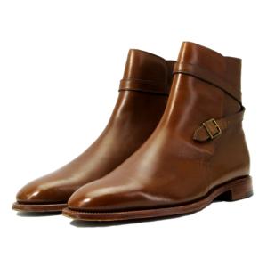 美品 JOHN LOBB ジョンロブ UK7E ジョッパーブーツ JODHPUR カーフ ジョッパー 7000Bラスト アンクルブーツ TOBACCO  10006579｜classic