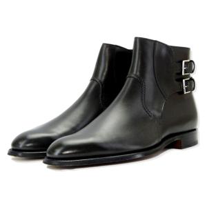 美品 JOHN LOBB ジョンロブ UK7E バックストラップブーツ LUDLOW HUNTER CALF ラドロー ダブルモンク DEEP GREY  10006585｜classic