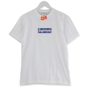 良品 Supreme シュプリーム 半袖Tシャツ Bandana Box Logo Tee 19AW バンダナ ボックスロゴ ホワイト 白 S メンズ  中古 20013985｜classic