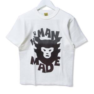 HUMAN MADE ヒューマンメイド 半袖Tシャツ FACE LOGO フェード グラデーション フェイスロゴ コットン 日本製 白 S  27103514｜classic