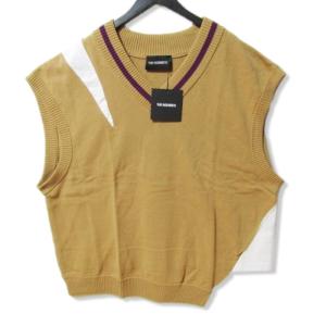 未使用 YUKI HASHIMOTO ユウキハシモト DOCKING TILDEN VEST 231-01-0501 ニット ベスト ドッキング ベージュ 48 タグ付き  27104905｜classic