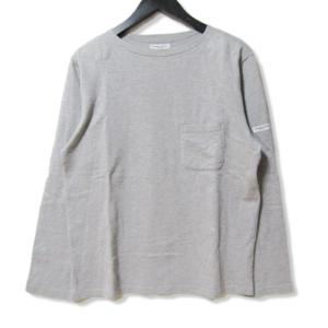 ENGINEERED GARMENTS エンジニアドガーメンツ 長袖Tシャツ BASK SHIRTS バスクシャツ ソリッド 無地 コットン グレー M  27105610｜classic