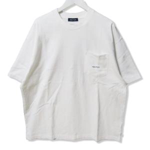 NAUTICA ノーティカ 半袖Tシャツ 232-12122 刺繍 ポケット コットン ホワイト 白 XL  27105693｜classic
