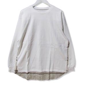 OHAH オーア 長袖Tシャツ FABLIQUE FLAMME CUTSEW RM-21WT01 日本製 ホワイト 白 S  27105909｜classic