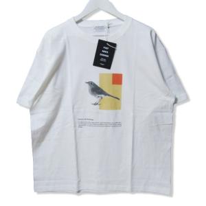 未使用 POET MEETS DUBWISE ポエットミーツダブワイズ 半袖Tシャツ BRDTS-0422 LISTEN TO BIRDSONG INKJET PHOTO  ホワイト XL  27105959｜classic