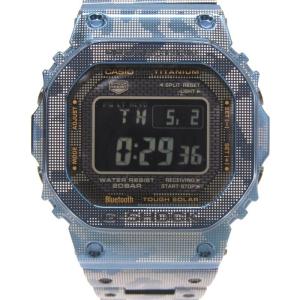 CASIO G-SHOCK Gショック GMW-B5000TCF-2JR フルメタル チタン カモフラージュ 電波ソーラー スクエア デジタル ブルー 28007607｜classic