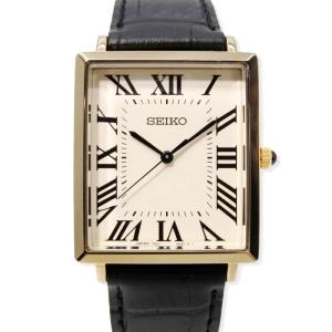 未使用 SEIKO セイコー Exclusive EDIFICE×HIROB 別注 7N01-HZD0 スクエア レザー 日本製 22130890003230 アイボリー 28007609｜classic