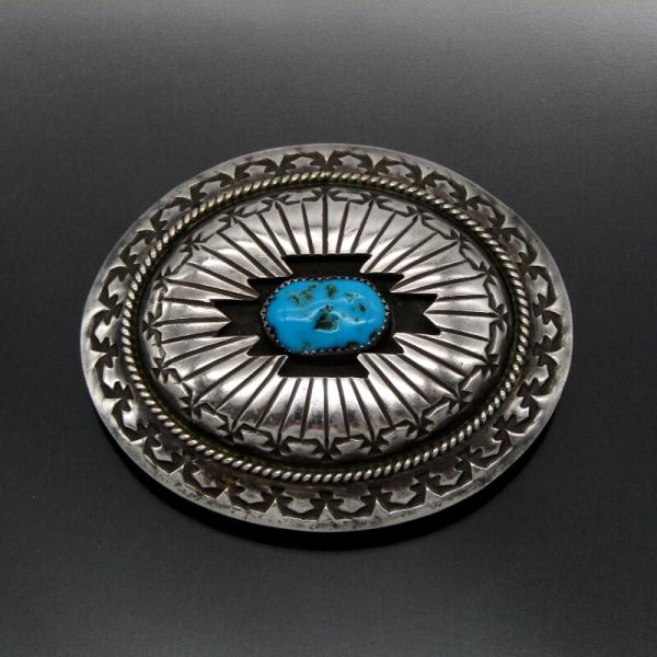 Wilbur Musket ナバホ族 バックル ターコイズ W.M. WM シャドーボックス スタン...