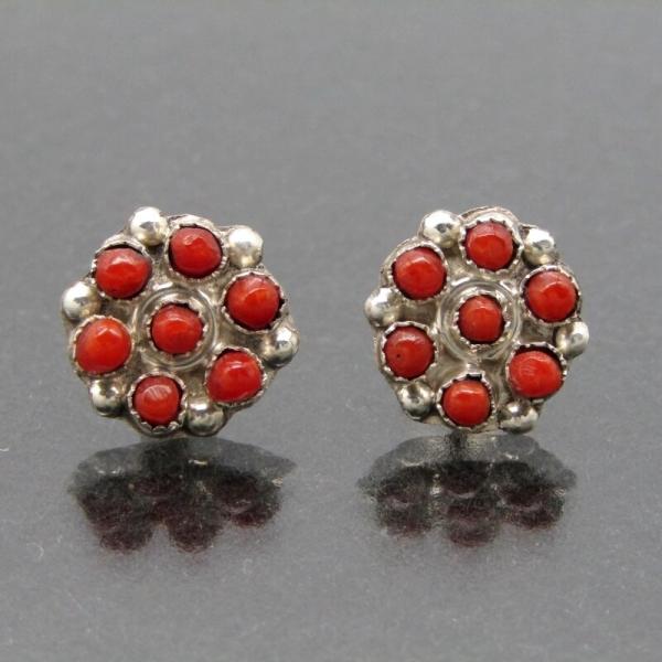 Navajo ナバホ族 ピアス コーラル メンズ レディース セット   28013349