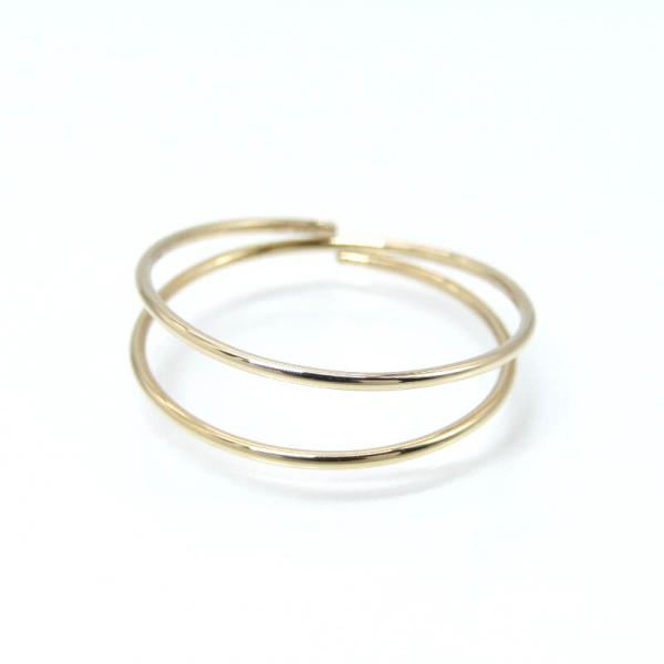 美品 SHIHARA シハラ フープピアス Double Hoop Pierce 20 ダブルフープ...