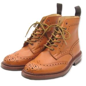 未使用 Tricker's トリッカーズ UK7 カントリーブーツ 5634/57 STOW ブローグブーツ ウィングチップ  シーシェイド  35003125｜classic