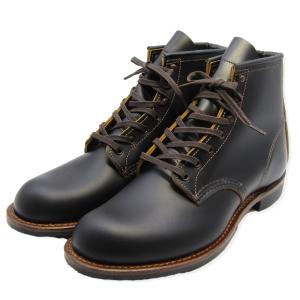 未使用 REDWING レッドウィング US9.5D 27.5cm ベックマン 9060 茶芯 フラットボックス プレーントゥ 黒 クロンダイク  35003160｜classic