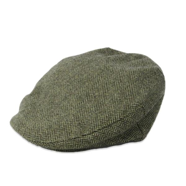 BARBOUR バブアー ハンチング LHA0152OL11 ヘリンボーン ウール キャップ オリー...