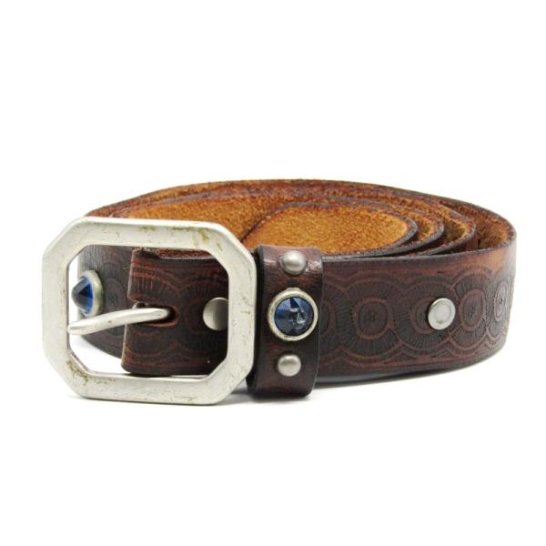 RRL ダブルアールエル ベルト RASCO STUDDED LEATHER BELT スタデッド ...