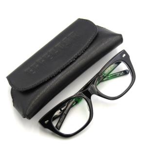 EFFECTOR エフェクター メガネフレーム distortion ディストーション ウェリントン 8mm生地 日本製 ブラック 度入り  50017675｜classic