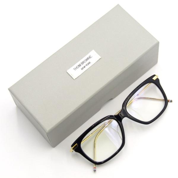 THOM BROWNE メガネフレーム TB-701 D-NVY-GLD-53-AF ウェリントン ...