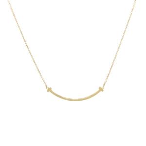 美品 Tiffany&Co. ティファニー ネックレス Tスマイル ペンダント スモール Au750 K18YG イエローゴールド Smile Pendant Small  50017815｜classic