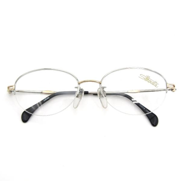 未使用 Silhouette シルエット メガネフレーム M6762/8 日本製 ボストン ハーフリ...