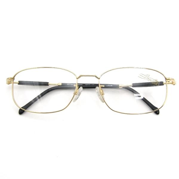 未使用 Silhouette シルエット メガネフレーム M7710/2 日本製 スクエア コンビ ...