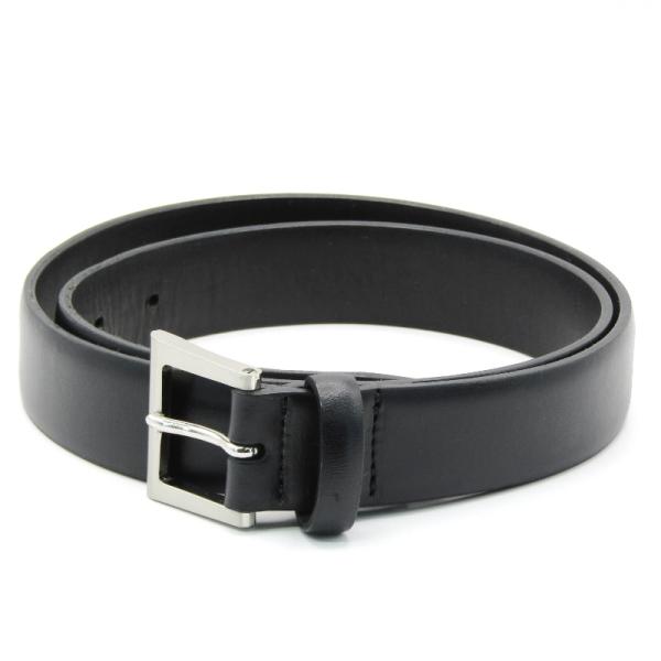 THE SOLE ザ・ソール ベルト クラシックドレス ブラックカーフ 30mm幅 牛革 ブラスバッ...