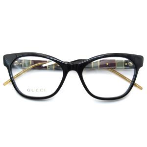 未使用 GUCCI グッチ メガネフレーム GG0600O イタリア製 フォックス USフィット 004 ブラック 61005519