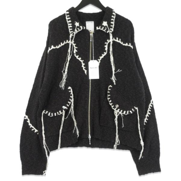 未使用 FACCIES ファッチーズ Slab Western Blanket Stitch Kni...