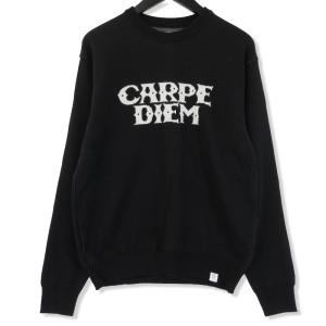 BEDWIN × CARPE DIEM ベドウィン カルペディエム ニットセーター ウール プリント ブラック 黒 3  71005411｜classic