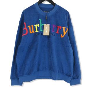 未使用 BURBERRY LONDON バーバリー 長袖Tシャツ 4549332 パイル生地 レインボー ロゴ ビッグシルエット CANVAS BLUE M  71009039｜classic