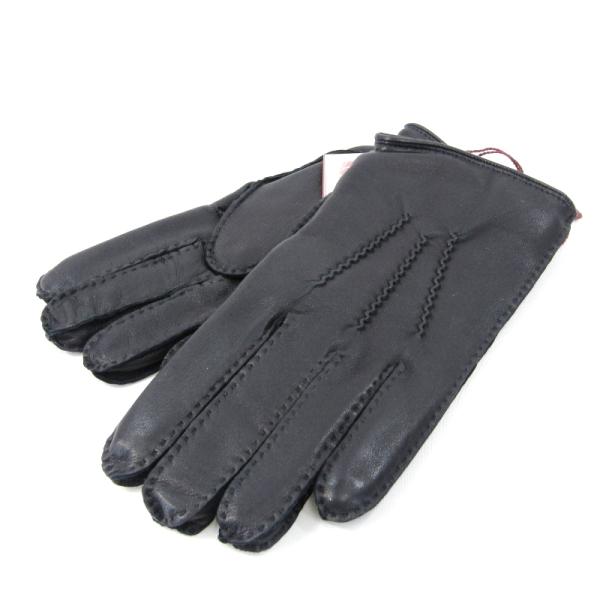 未使用 DENTS デンツ レザーグローブ 15-1535 ヘアシープ カシミヤ 羊革 手袋 BLA...