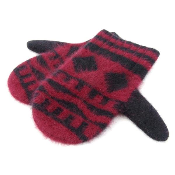 未使用 nakedgauge ネイキッドゲージ 手袋 FOX FUR N PATTERN MITTE...