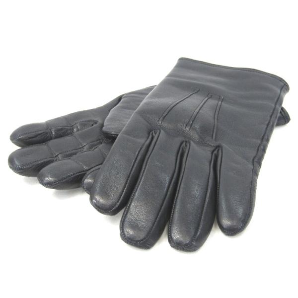 MEROLA メローラ グローブ レザー 6.5 手袋 裏地カシミヤ イタリア製 XXSサイズ ブラ...