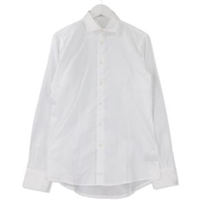 BOTTEGA VENETA ボッテガヴェネタ 長袖シャツ VIE02 ワイドカラー 無地 シャツ shirt  ホワイト 白 37 メンズ  中古 92001824｜classic