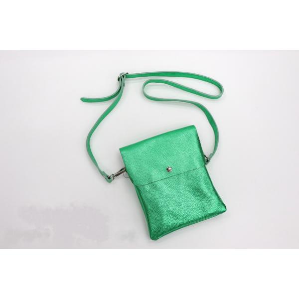 FERCHIフェルチ スペイン製レザーショルダーバッグ レディース スマホショルダーバッグ メタリッ...