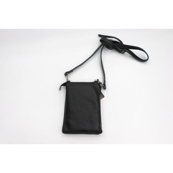 FERCHIフェルチ スペイン製レザースマホショルダーバッグ レディース ブラック 黒 本革 ミニ ...