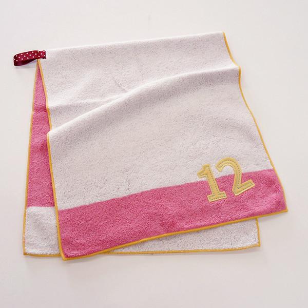No.12 ループ付きフェイスタオル 今治タオル ナンバー 28cm×65cm 日本製 キッズタオル...