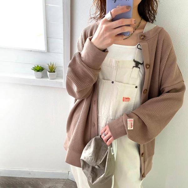 《JaVaジャバ コラボ》【family+】メール便  レディース 大きいサイズ トップス カーディ...