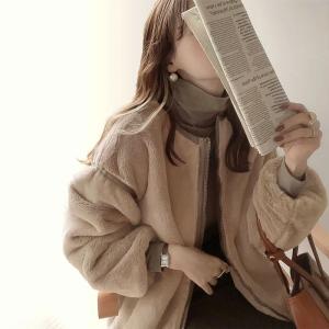 レディース 大きいサイズ トップス アウター ブルゾン オーバーサイズ ゆったり リバーシブル 2WAY ファー キルト ノーカラー パイピング 中綿入り キ