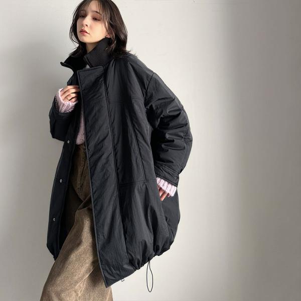 アウター ジャケット レディース 襟 リブ 裾 ドロスト 付き 中綿 モンスターアウター 男女兼用 ...