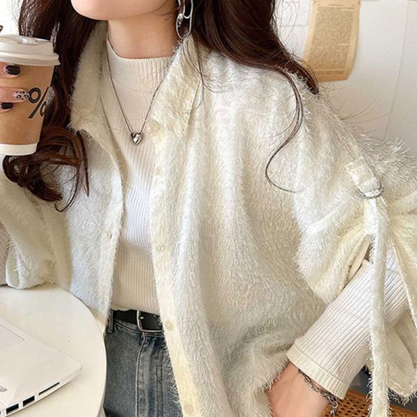 トップス カーディガン レディース ふわっと 軽やか シアー フェザー 素材 ロール アップス リー...