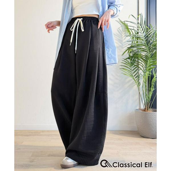 サッカー素材タックワイドカーブパンツ Classical Elf クラシカルエルフ ce101508...