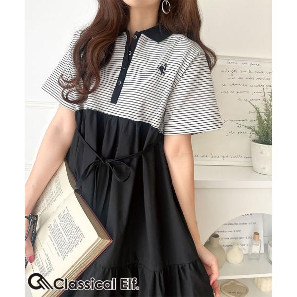 【 クラシカルエルフ classical elf 】ワンピース レディース 異素材 ミックス 胸 刺...