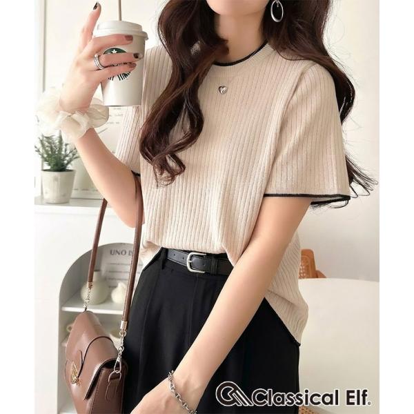 【 クラシカルエルフ classical elf 】 ニット レディース 半袖 トップス  リブニッ...