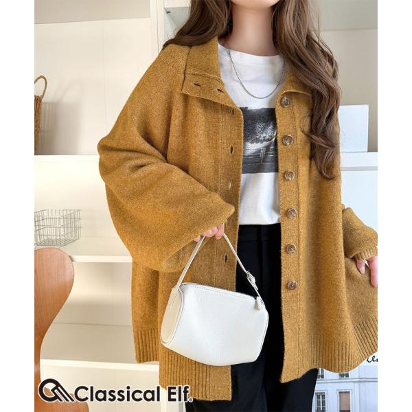 ゆったりもちっと主役級♪ボタンデザインラグランニットカーディガン（オーバーサイズ） Classica...